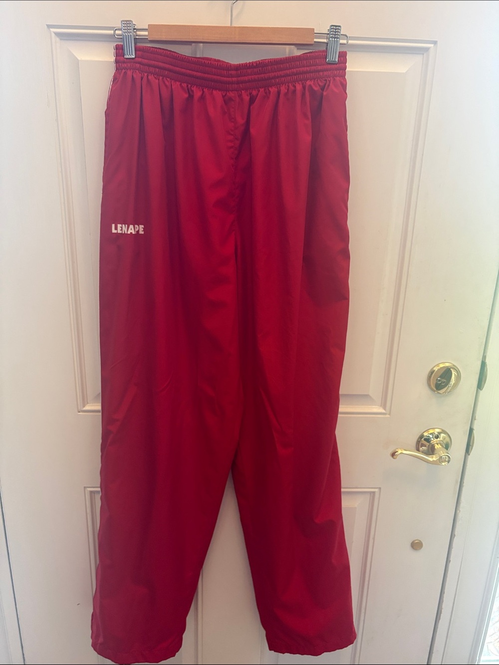 Augusta Sportswear Red Athletic Pants with White Mesh Lining